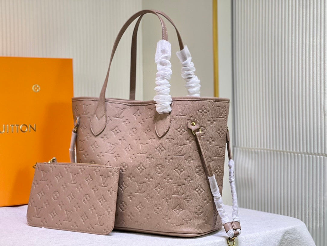 Women's Louis Vuitton Neverfull Embossed Totebag