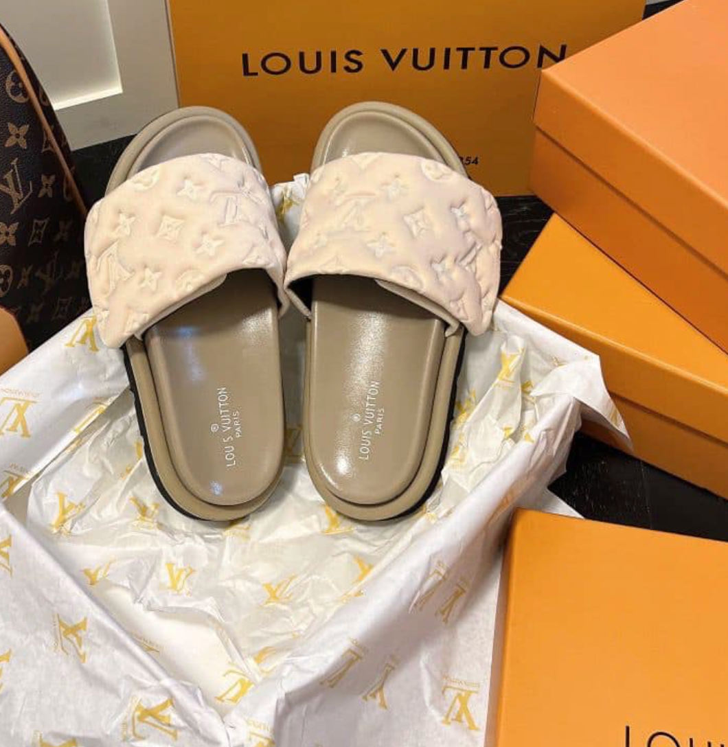 Louis Vuitton Women's Revival Flat Mule Gold For Women LV in 2023