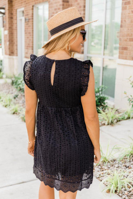 Black cheap eyelet sundress