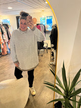 Load image into Gallery viewer, Pre-Order Striped Turtleneck Loose Sweater