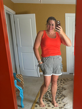 Load image into Gallery viewer, Pre-Order Black Gingham Lace Trim Shorts with Pouch Pockets
