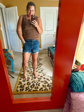 Load image into Gallery viewer, Pre-Order Sail Blue Asymmetric Raw Hem Distressed Whiskery Denim Shorts