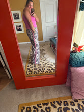 Load image into Gallery viewer, Pre-Order Gray Camo Woodland Print Color Block Detail Drawstring Wide Leg Sweatpants