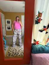 Load image into Gallery viewer, Pre-Order Gray Camo Woodland Print Color Block Detail Drawstring Wide Leg Sweatpants