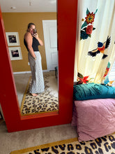 Load image into Gallery viewer, Pre-Order Black Stripe Elastic Waist Ultra Wide Leg Pants