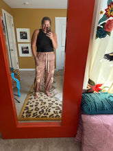 Load image into Gallery viewer, Pre-Order Khaki Leopard Print Star Patched Drawstring Elastic Waist Jogger Pants