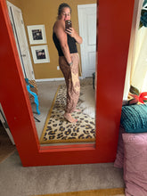 Load image into Gallery viewer, Pre-Order Khaki Leopard Print Star Patched Drawstring Elastic Waist Jogger Pants