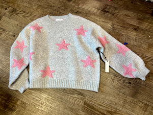 Heather Gray Star Sweater