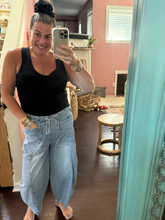 Load image into Gallery viewer, Pre-Order Large Patch Pocket Drawstring Paperbag Waist Barrel Jeans