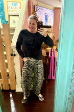 Load image into Gallery viewer, Pre-Order Zebra Stripe Printed Wide Leg Jeans