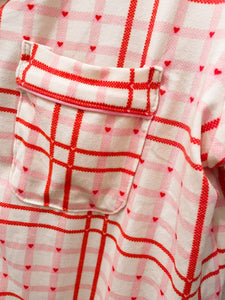 Button Front Valentines PJ's