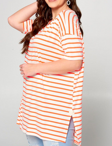 Orange Neon Stript Tunic