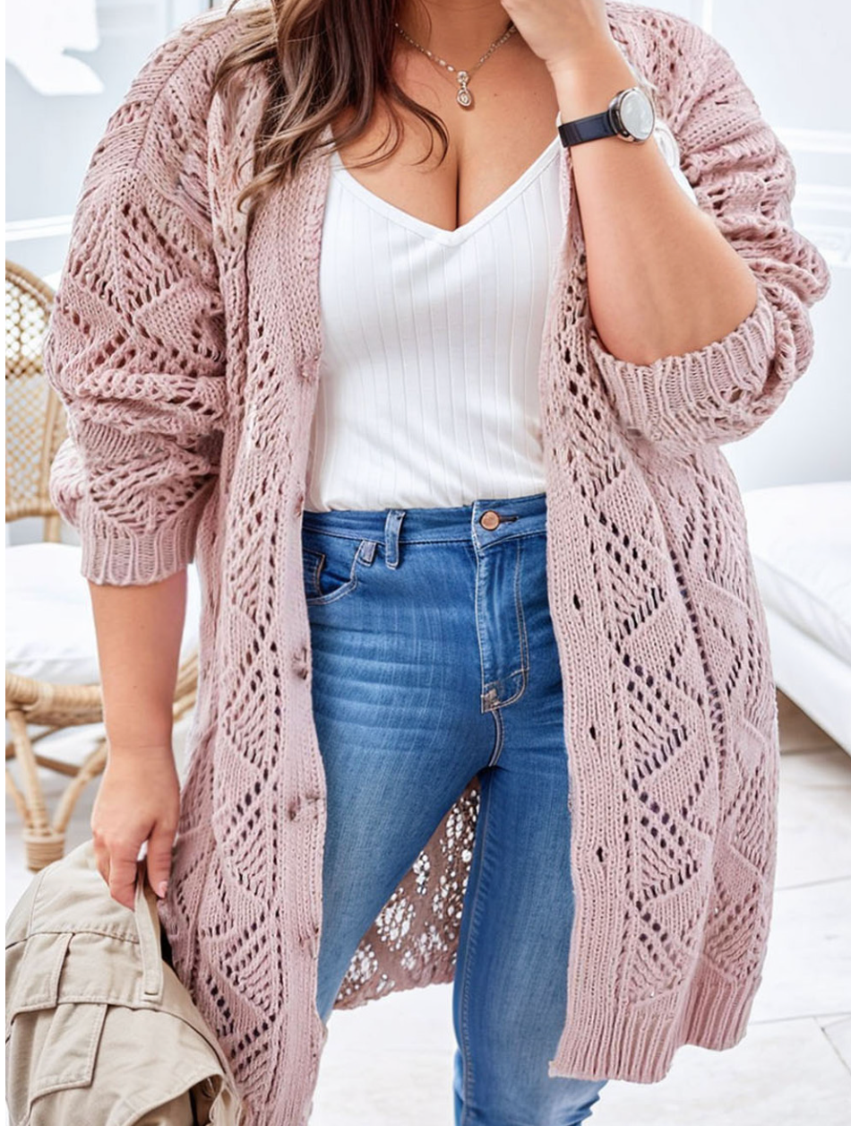 Openwork knit cardigan - Women