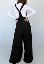 Load image into Gallery viewer, Pre-Order Black Knotted Straps Patch Pocket Wide Leg Jumpsuit