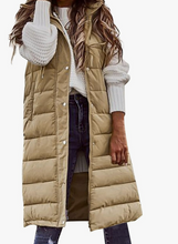 Load image into Gallery viewer, Long Puffer Vests