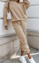 Load image into Gallery viewer, Pre-Order Pale Khaki Chunky Two-piece Hooded Sweatsuit