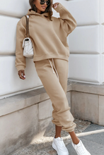 Load image into Gallery viewer, Pre-Order Pale Khaki Chunky Two-piece Hooded Sweatsuit