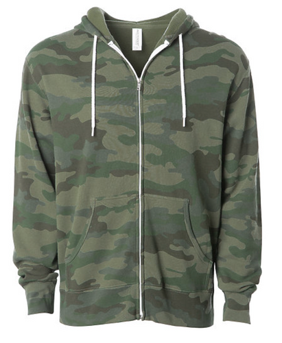 Pre-Order Camo Unisex Full Zip Sweatshirts