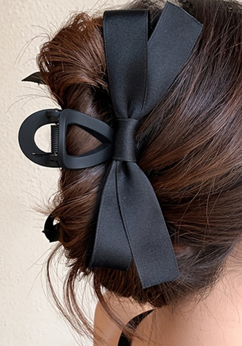 Black Bow Hairclips