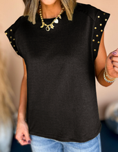 Load image into Gallery viewer, Pre-Order Studded Short Sleeve Tops