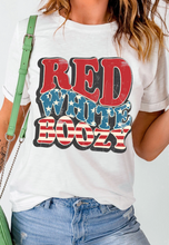 Load image into Gallery viewer, Pre-Order White RED WHITE BOOZY Stars and Stripes Graphic T Shirt