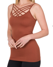 Load image into Gallery viewer, Seamless Tripple Criss Cross Layering Tank Tops