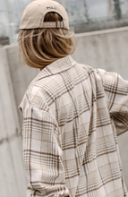 Load image into Gallery viewer, Khaki Plaid Removable Hood Buttoned Shacket