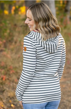 Load image into Gallery viewer, Pre-Order Oatmeal Stripes and Buffalo Plaid Half Zip