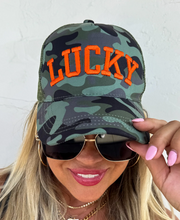 Load image into Gallery viewer, Lucky Camo Trucker Hats