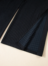 Load image into Gallery viewer, Pre-Order Black Checkered Mesh One Shoulder Short Sleeve Knotted Waist Jumpsuit