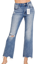 Load image into Gallery viewer, Distressed Knee RawHem Denim Pants