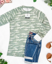 Load image into Gallery viewer, Pre-Order Blair long Sleeve Camo Top