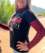 Load image into Gallery viewer, Pre-Order Black and Red Check Mesh Top