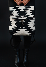 Load image into Gallery viewer, Black &amp; White Aztec Backpack