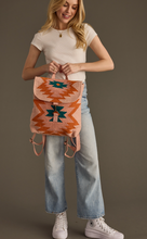 Load image into Gallery viewer, Pink, Orange, &amp; Teal Aztec Backpack