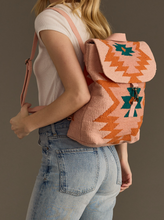Load image into Gallery viewer, Pink, Orange, &amp; Teal Aztec Backpack