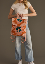 Load image into Gallery viewer, Pink, Orange, &amp; Teal Aztec Backpack