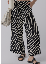 Load image into Gallery viewer, Black Friday SALE Black Zebra Striped Summer Wide Leg Pants