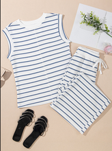 Load image into Gallery viewer, Pre-Order Sail Blue Casual Wide Leg 2pcs Pants Set