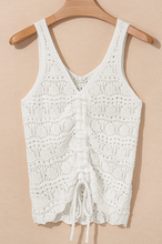 Load image into Gallery viewer, Pre-Order Hollowed Knit V Neck Drawstring Sweater Vest