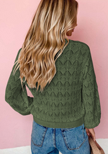 Load image into Gallery viewer, Pre-Order Lightweight Buttoned Front Crochet Cardigan