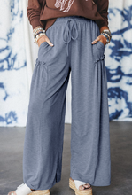 Load image into Gallery viewer, Pre-Order High Frilled Detail Wide Leg High Waist Knit Pants