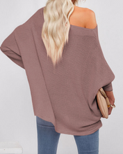 Load image into Gallery viewer, Pre-Order Rose Pink Waffle Knit Eyelet Long Sleeve Blouse