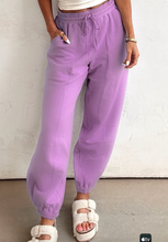 Load image into Gallery viewer, Pre-Order drawstring Elastic Waistband Solid Color Jogger Pants