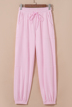 Load image into Gallery viewer, Pre-Order drawstring Elastic Waistband Solid Color Jogger Pants