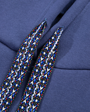 Load image into Gallery viewer, Pre-Order Blue Fleece Lined Adjustable Drawstring Oversize Tunic Hoodie