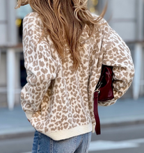 Load image into Gallery viewer, Pre-Order Leopard Drop Shoulder Chunky Knitted Cardigan Sweaters