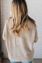 Load image into Gallery viewer, Pre-Order Mix Pattern Hollowed Knit Open Front Cardigan