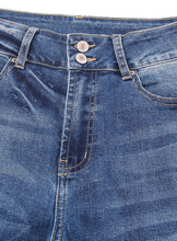 Load image into Gallery viewer, Pre-Order Blue High Waist Distressed Straight Leg Jeans