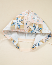 Load image into Gallery viewer, Pre-Order Geo Pattern Patchwork Hoodie with Kangaroo Pocket